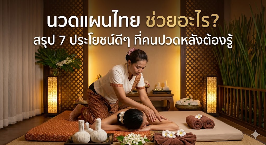 นวดแผนไทย ช่วยอะไร? สรุป 7 ประโยชน์ดีๆ ที่คนปวดหลังต้องรู้ (ฉบับเข้าใจง่าย)